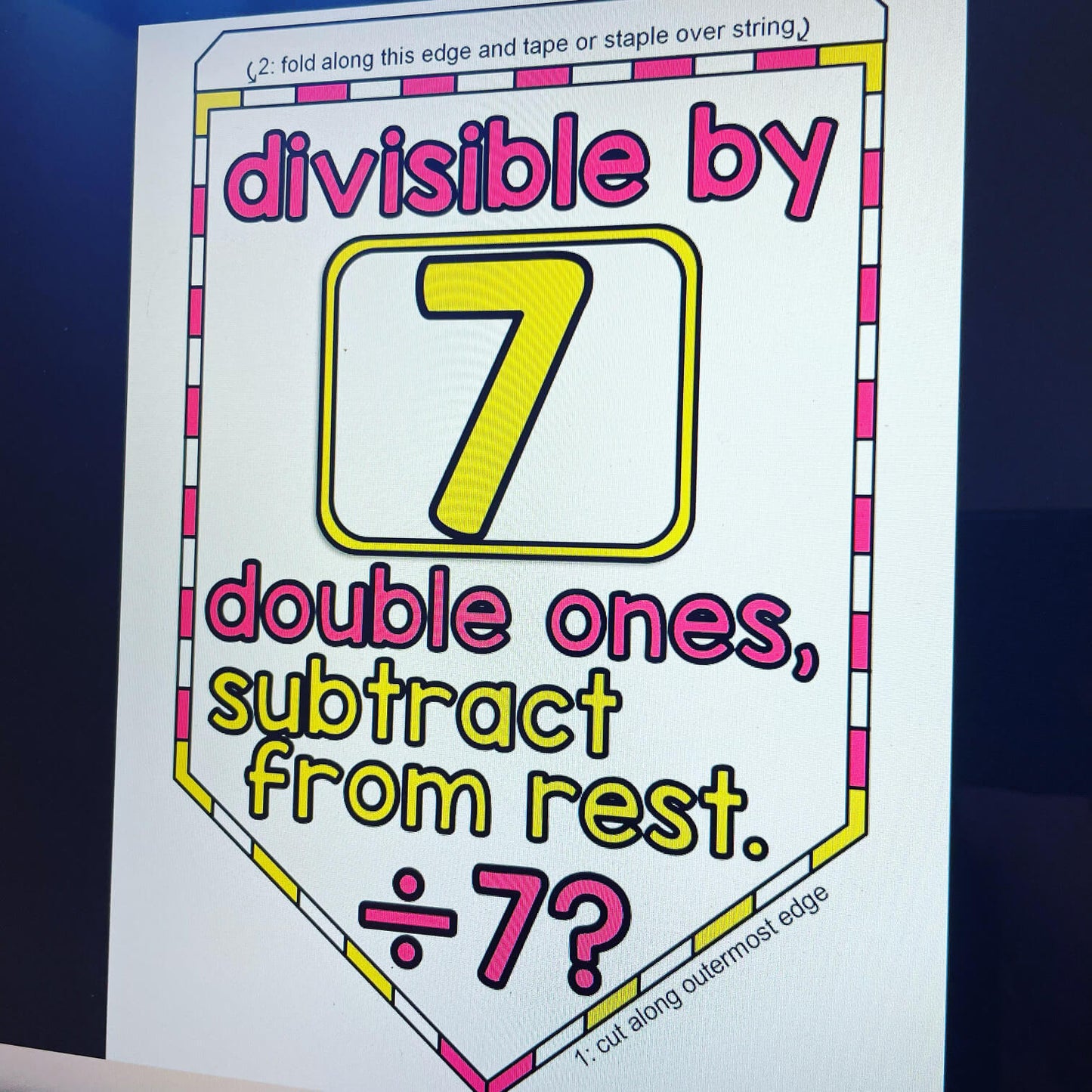 Divisibility Rules Math Pennant