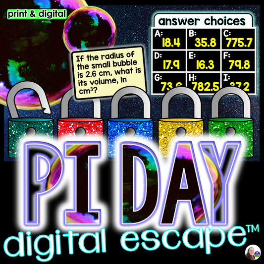 Pi Day Digital Math Escape Room Activity