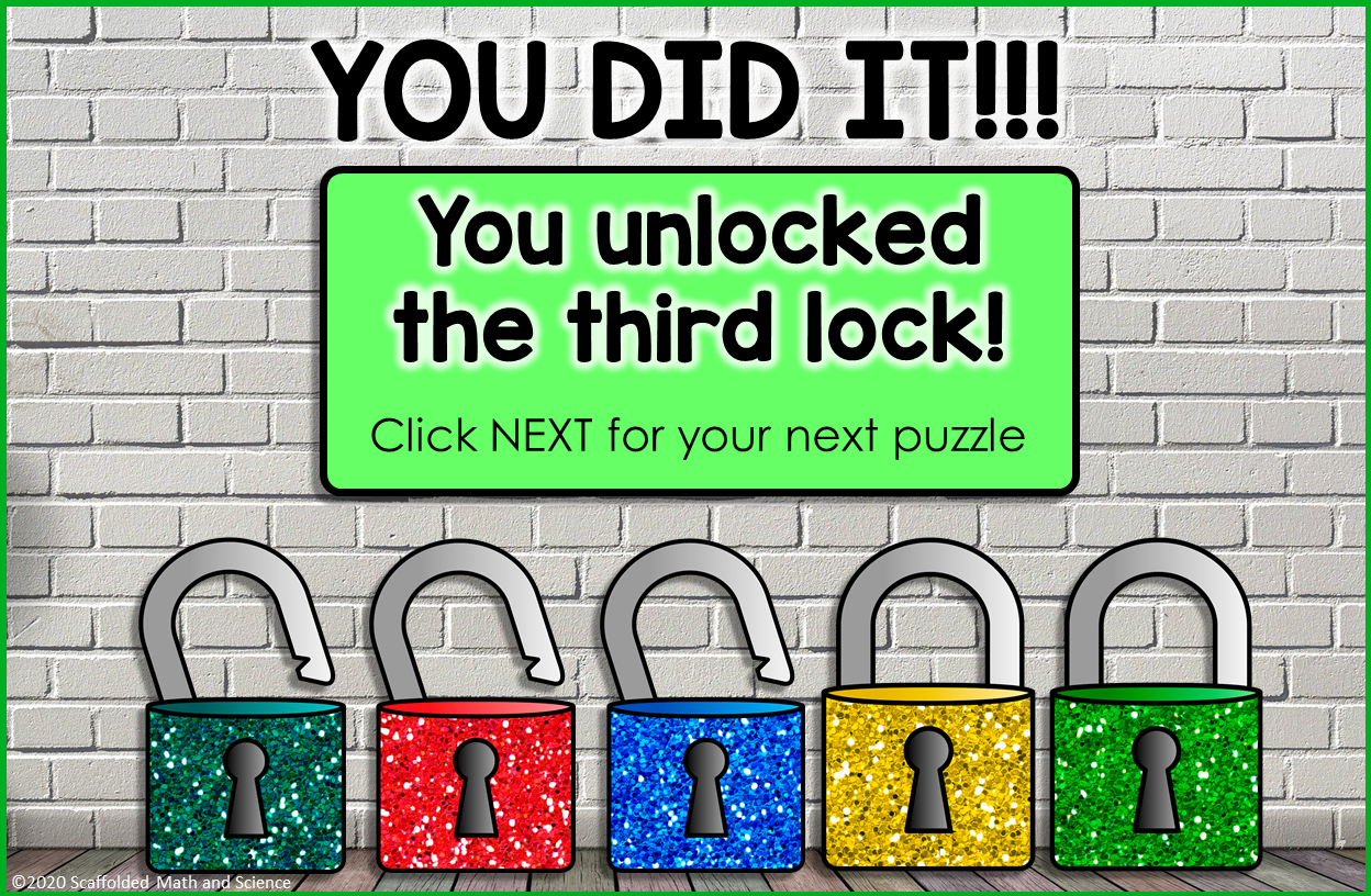Adding and Subtracting Integers Digital Math Escape Room