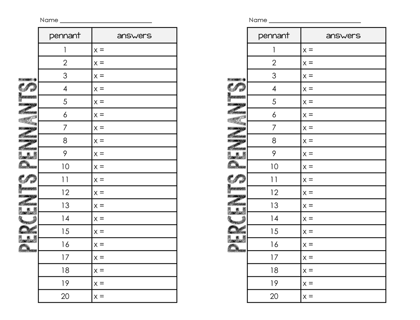 Percent Discounts Grocery Shopping Math Pennant Activity