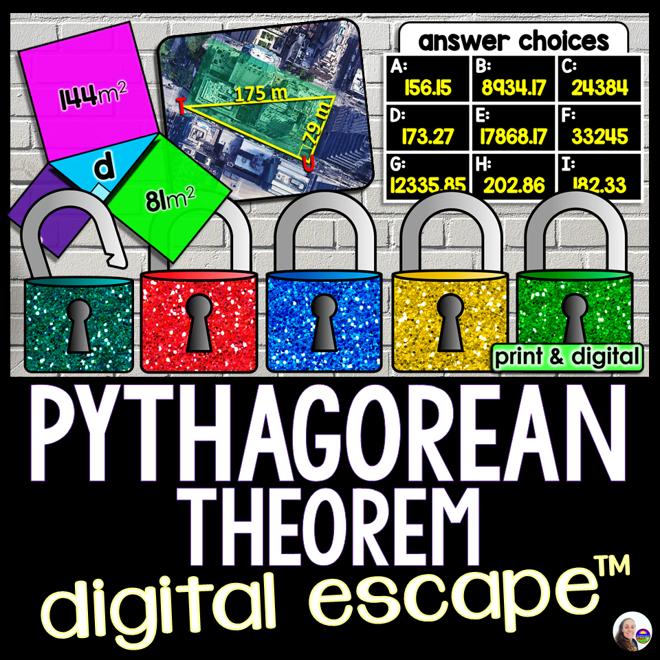 Pythagorean Theorem 8th Grade Geometry Digital Math Escape Room