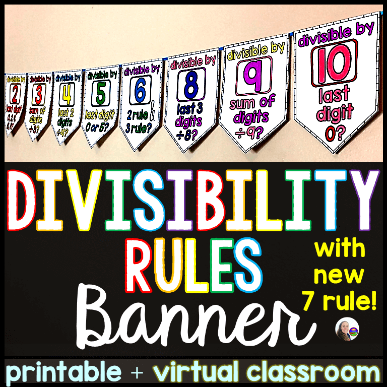 Divisibility Rules Math Pennant
