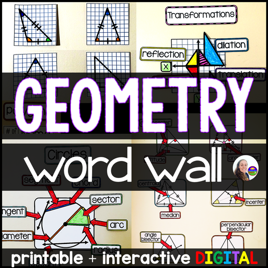 Geometry Vocabulary Word Wall