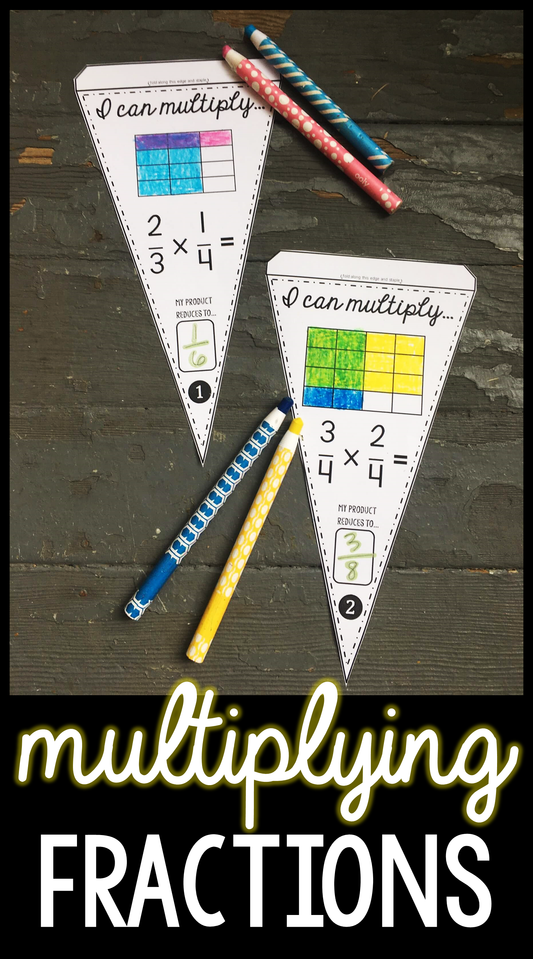 Multiplying Fractions Math Pennant Activity
