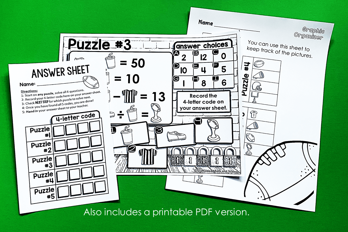 Digital Math Escape Room Holiday Game Bundle