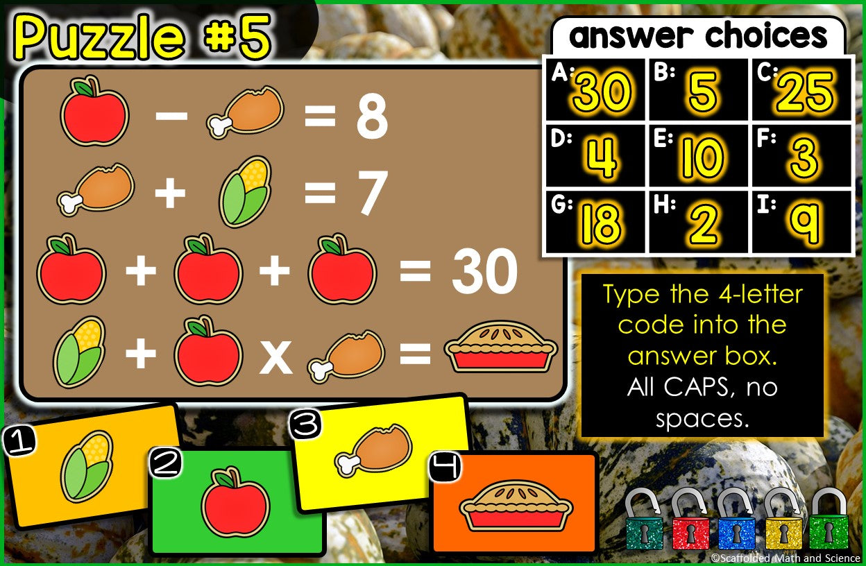 Digital Math Escape Room Holiday Game Bundle