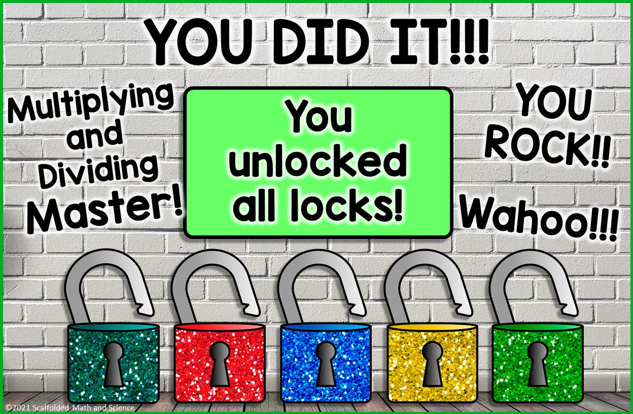 Multiplying and Dividing Multi-Digit Numbers Digital Math Escape Room