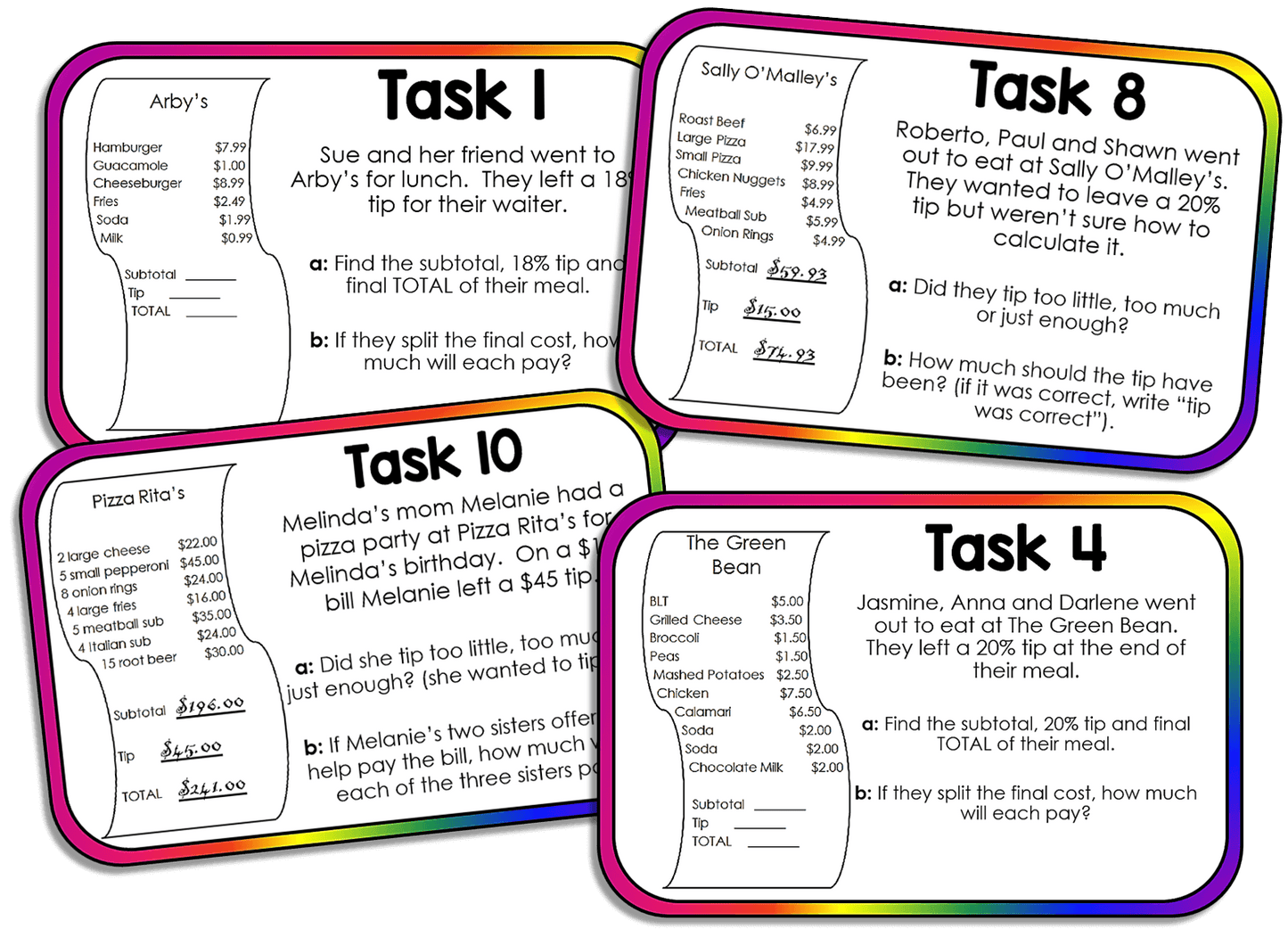 Consumer Math Activities Bundle