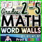 Grades 2-5 Math Word Wall Bundle