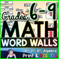 Grades 6-9 {MIDDLE SCHOOL and ALGEBRA} Math Word Wall Bundle
