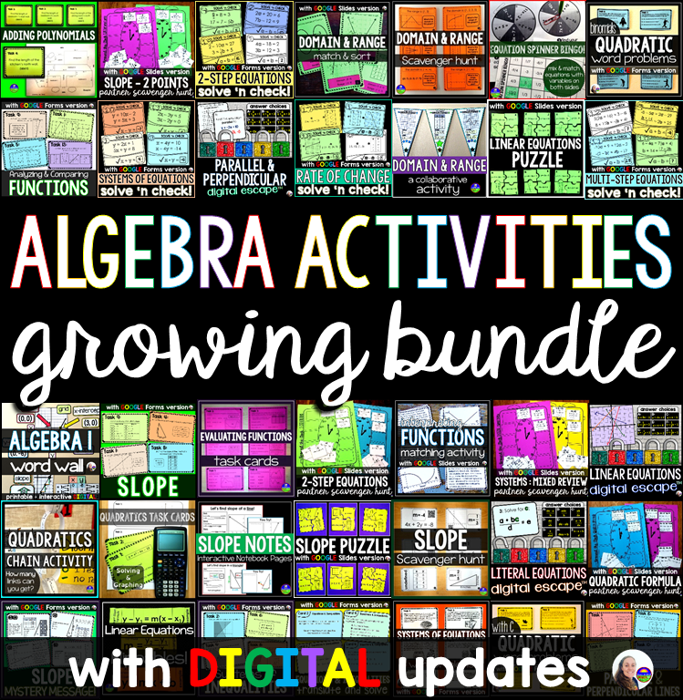 Algebra Activities Bundle