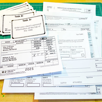 Filing Income Tax Task Cards - Federal Income Taxes 1040 Activity
