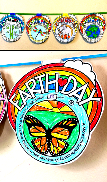 Earth Day Math Word Problems Spring Math Pennant Activity