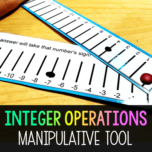 Integer Operations Manipulative Flexible Number Line Hands-On Tool
