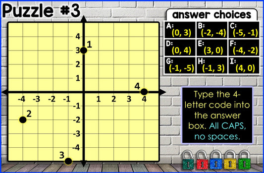 Coordinate Plane Digital Math Escape Room Activity | ALL 4 QUADRANTS