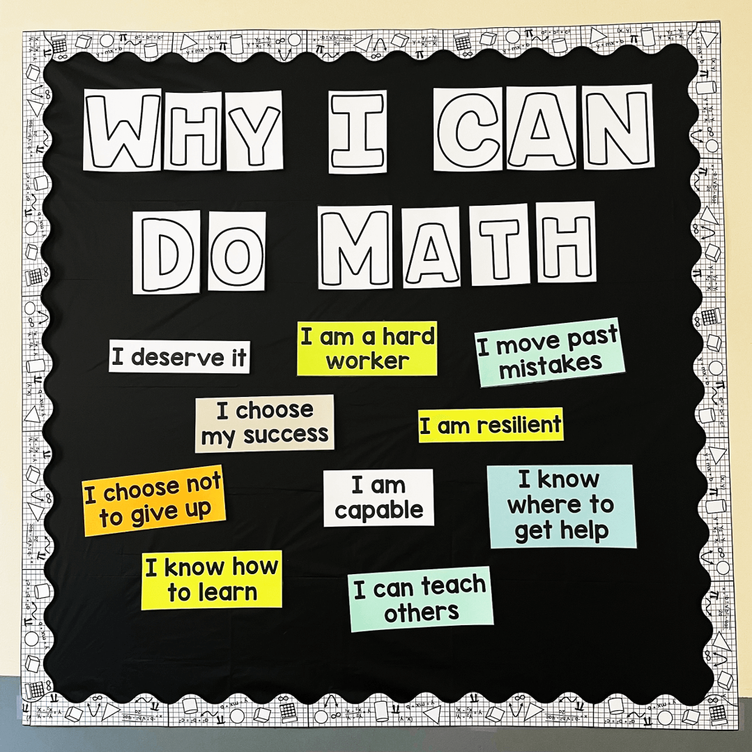 Why I CAN Do Math Bulletin Board Kit – Scaffolded Math Shop