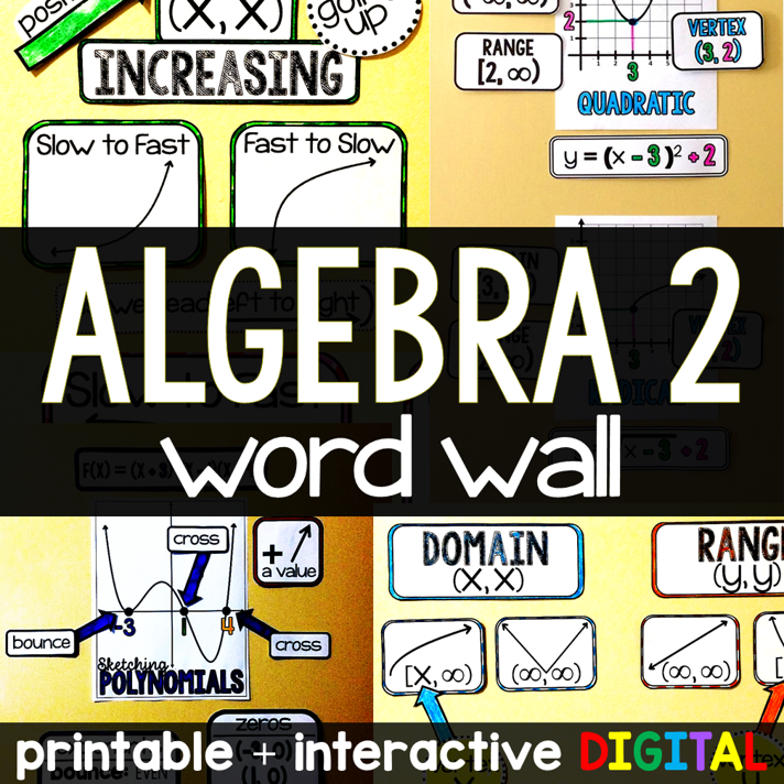 Algebra 2 Word Wall