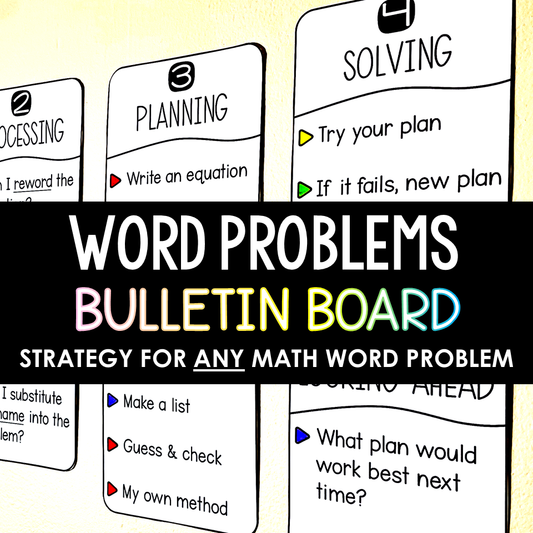 Bulletin Board Posters for Solving Any Math Word Problem