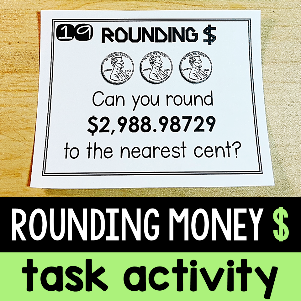 Rounding Money to the Nearest Cent/Hundredths Task Cards Activity ...