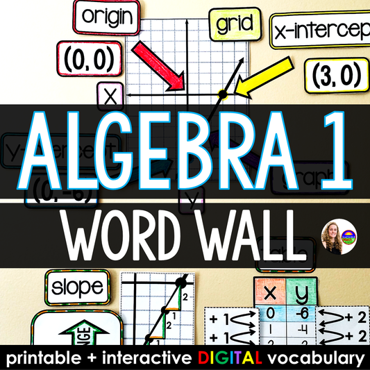 Algebra Vocabulary Word Wall