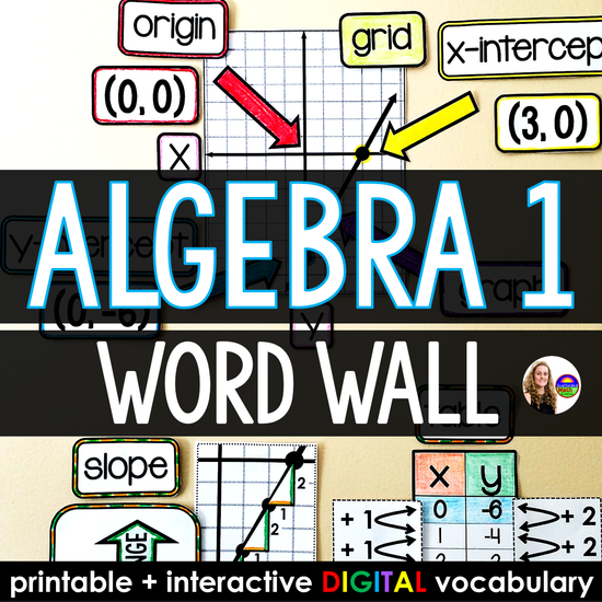 Algebra Vocabulary Word Wall – Scaffolded Math Shop
