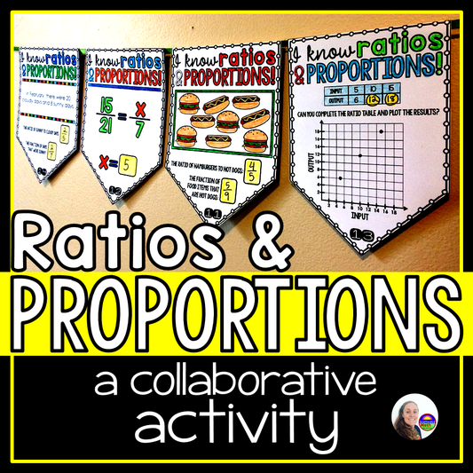 Ratios and Proportions Math Pennant Activity