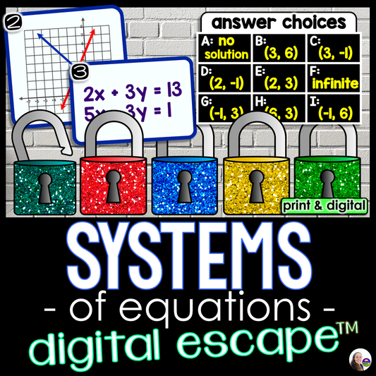 Systems of Equations Digital Math Escape Room