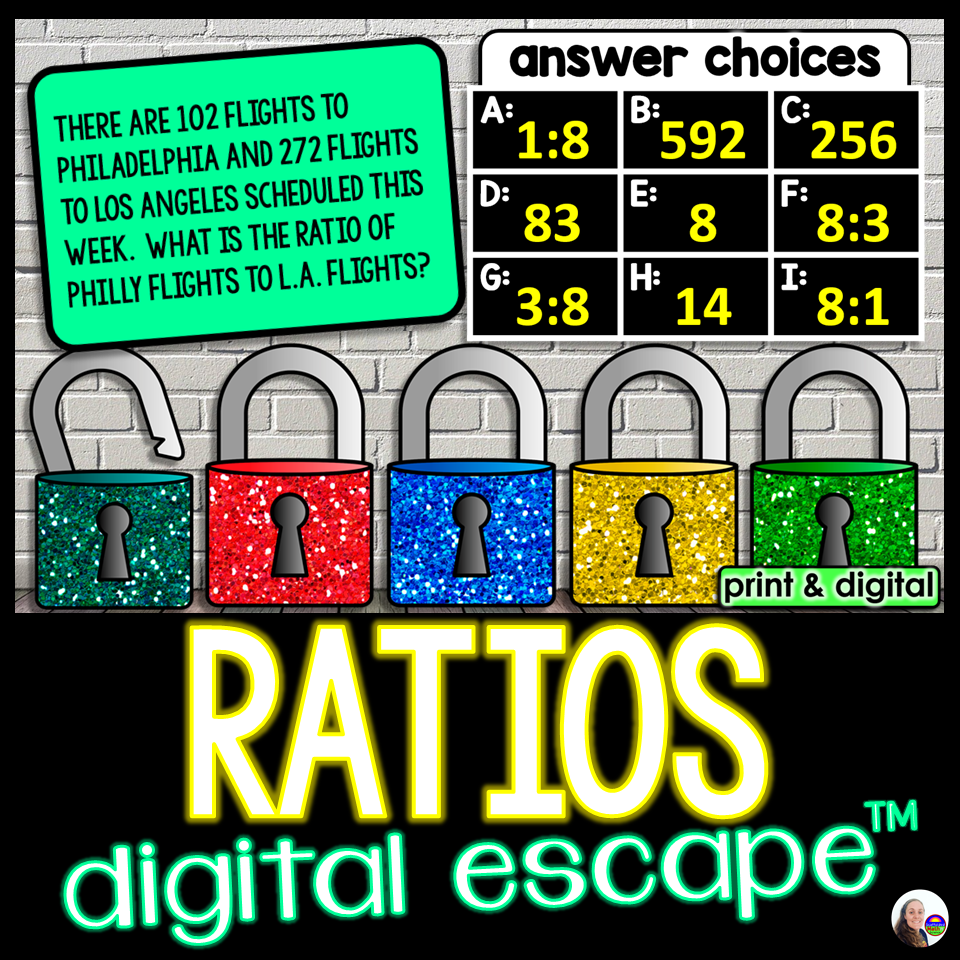 Ratios Digital Math Escape Room