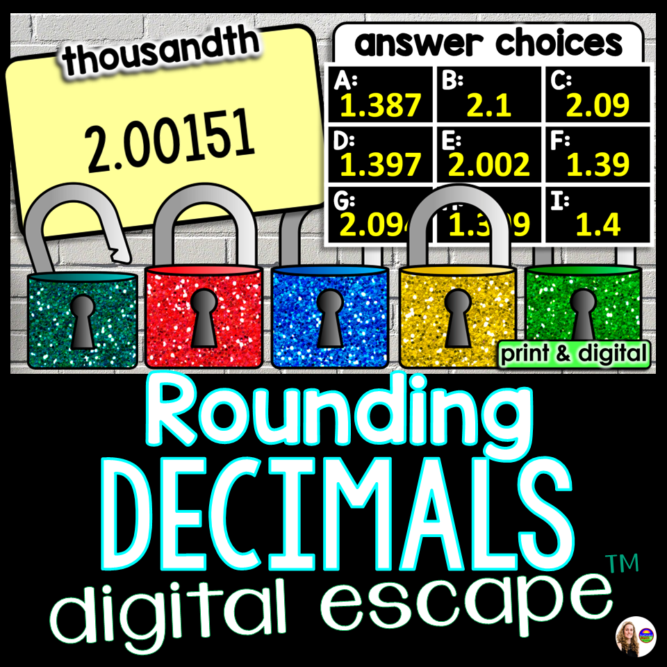 Rounding Decimals Digital Math Escape Room