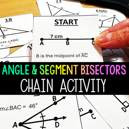 Angle and Segment Bisectors Paper Chain Activity