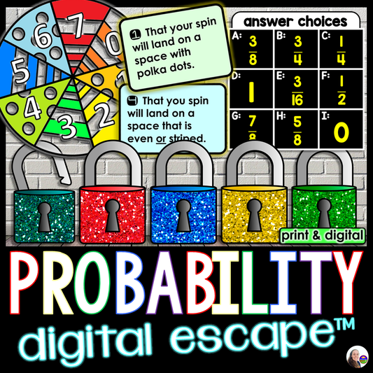 Probability Digital Math Escape Room