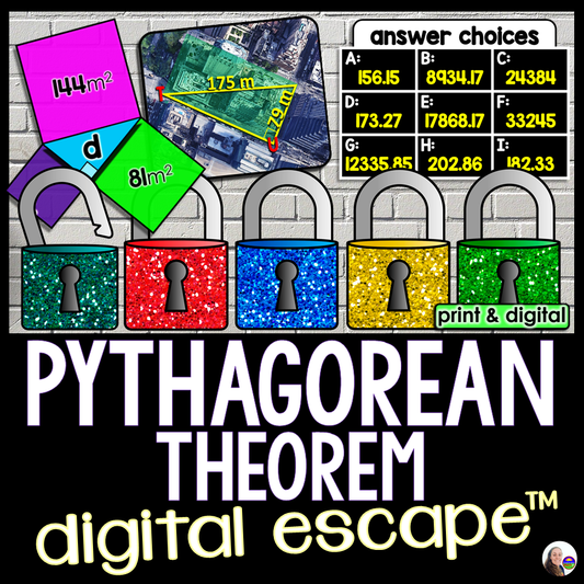 Pythagorean Theorem Digital Math Escape Room 8th Grade Geometry Activity