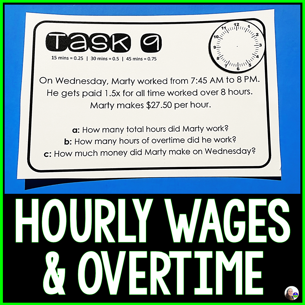 Calculating Hourly Wages and Overtime Pay Activity
