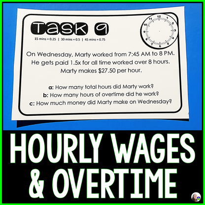 Calculating Hourly Wages and Overtime Pay Activity