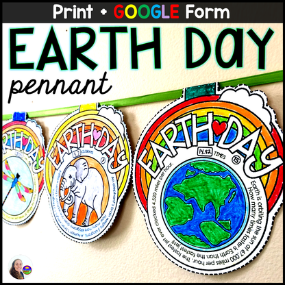 Earth Day Math Word Problems Spring Math Pennant Activity