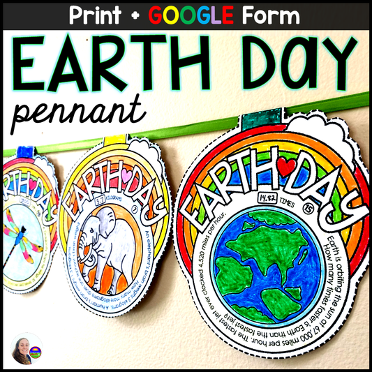 Earth Day Math Word Problems Spring Math Pennant Activity