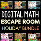 Digital Math Escape Room Holiday Activity Bundle