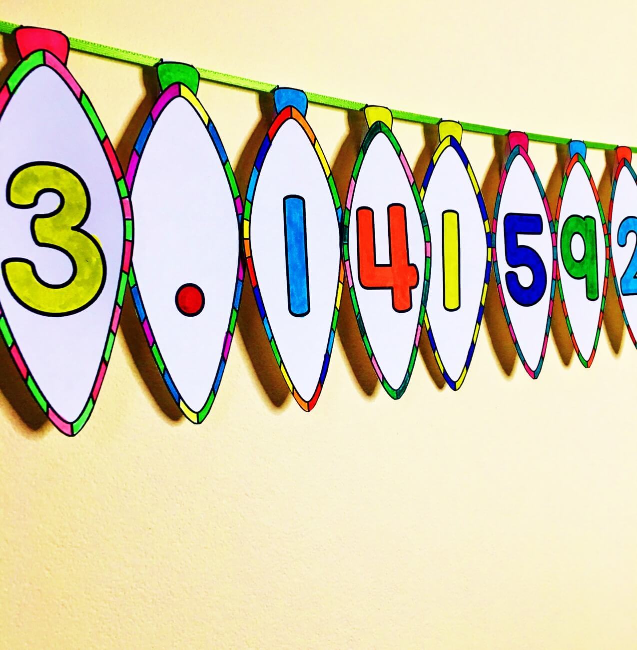 100 Digits of Pi Math Pennants