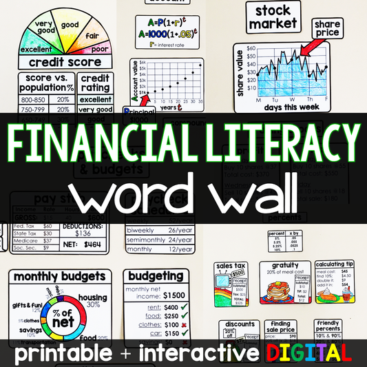 Financial Literacy Word Wall