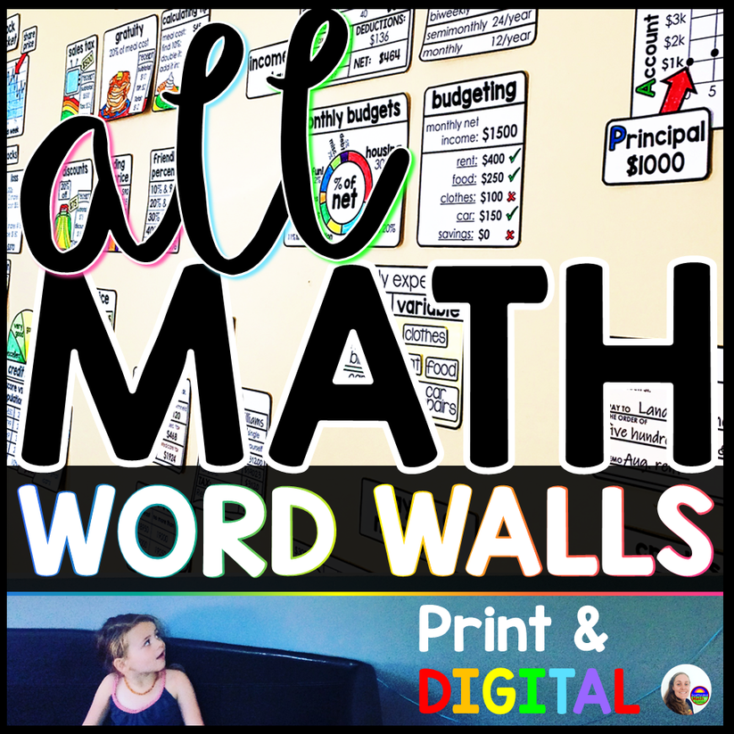 Math Word Wall Bundle – Scaffolded Math Shop