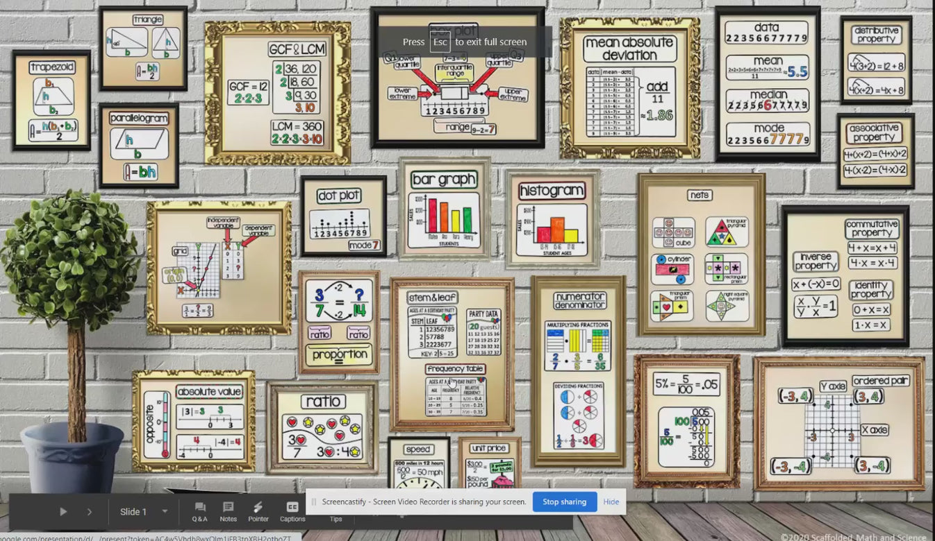6th Grade Math Vocabulary Word Wall – Scaffolded Math Shop