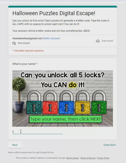 Halloween Logic Picture Puzzles Digital Math Escape Room