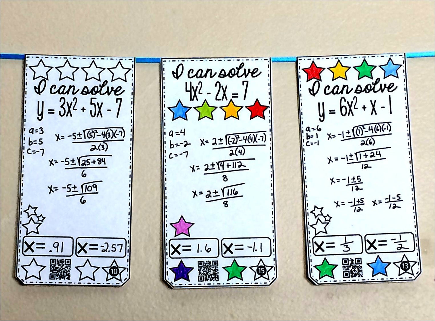 Quadratic Formula Math Pennant Activity