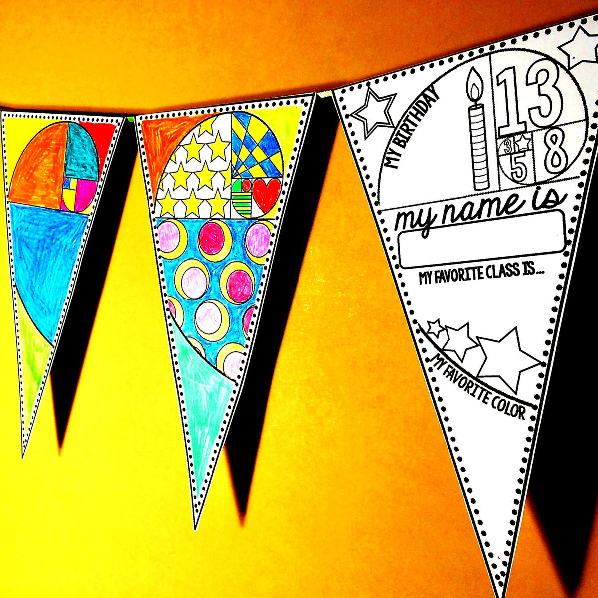 Back to School Math Pennant Activity – Scaffolded Math Shop