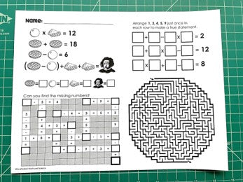 Pi Day Math Worksheets