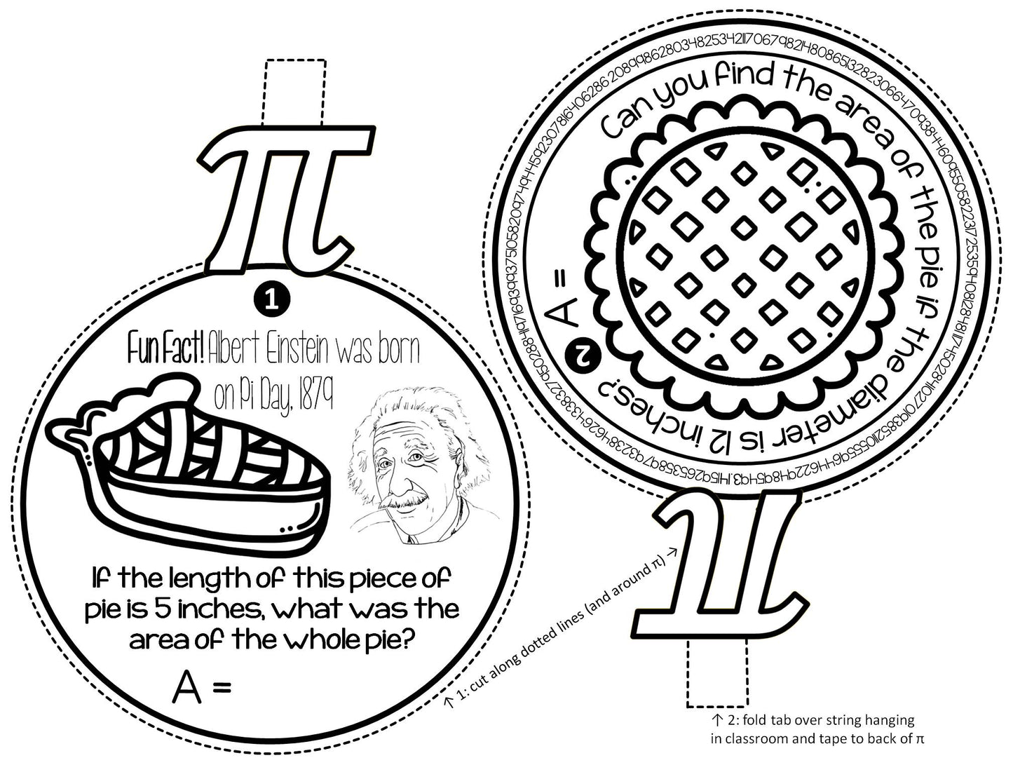 Pi Day Math Pennant Activity for Middle School Math
