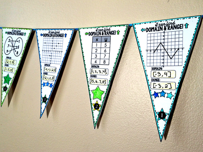 Domain and Range Math Pennant Activity