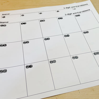 3-Digit Addition & Subtraction with Regrouping | Spring Math Pennant Activity