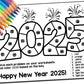 Editable New Years 2025 Algebra 1 Midterm Review Coloring Activity