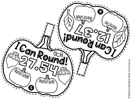 Pumpkin Rounding Decimals Fall Place Value Math Pennant